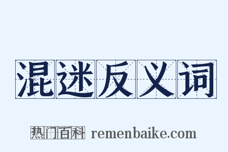 混迷反义词是什么意思的图片